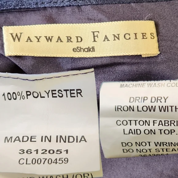 WAYWARD FANCIES eShakti Floral Vine Embroidered Dupioni Dress - Size 4X - Picture 11 of 12